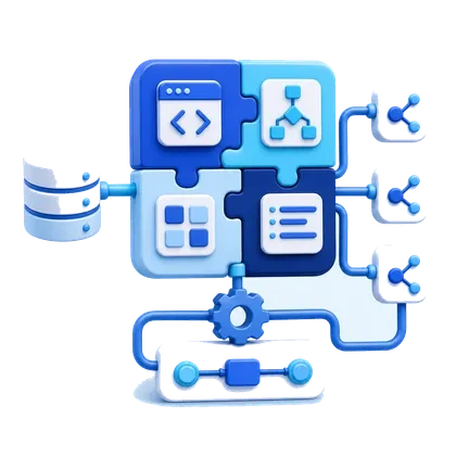 Custom Software 3D illustration