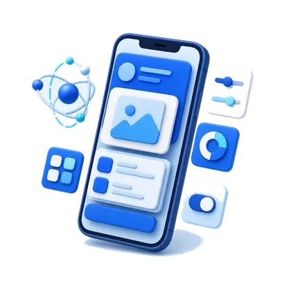 Mobile Development 3D illustration