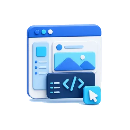 Web Applications 3D illustration